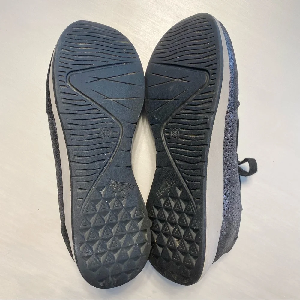 Dansko Christina Black Metallic Suede Athletic Oxford - Picture 9 of 10